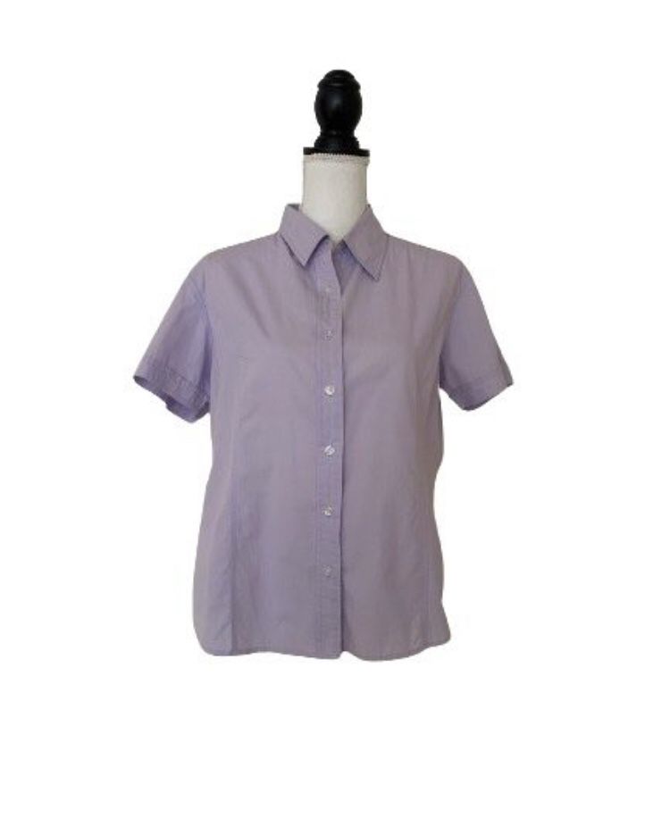Mountain Lake Woman’s Lavender Short Sleeve Shirt/Top, Sz L