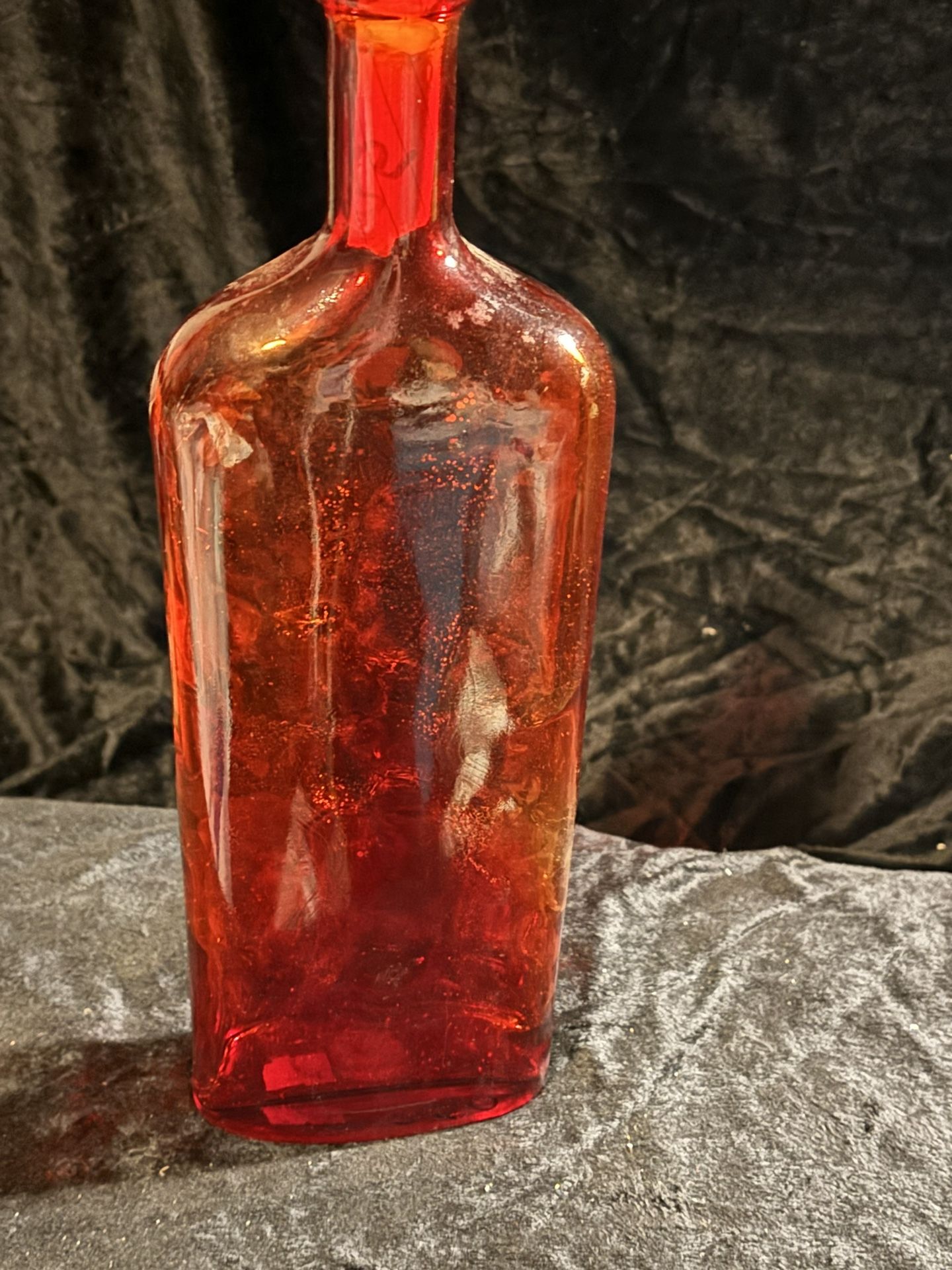Red Viking Glass Bottle