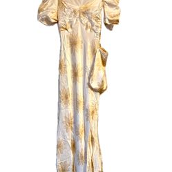 Silk Cream Dress/Gown, Size XS