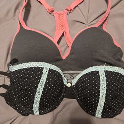 34B bra and small sportsbra