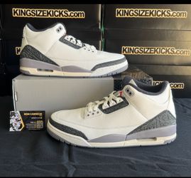 Air Jordan 3 Retro 'Cement Grey' 13, 12, 10, 