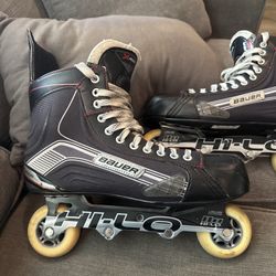 Bauer Inline Roller Street Hockey Skates Us Men’s 13.5 / 12 R  X400R