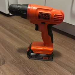 Black and Decker 20V 3/8 Drill & 2.0 ah Battery