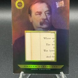 2024 Pieces of the Past 1800s Edition #137 Grover Cleveland Patch Relic (READ)