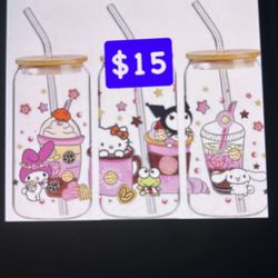 Kuromi Bamboo Glass Cup