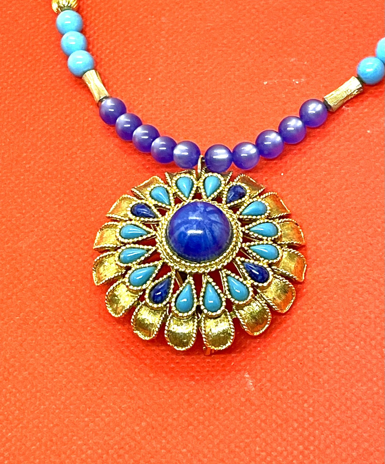 CAPRI GILT Turquoise Necklace