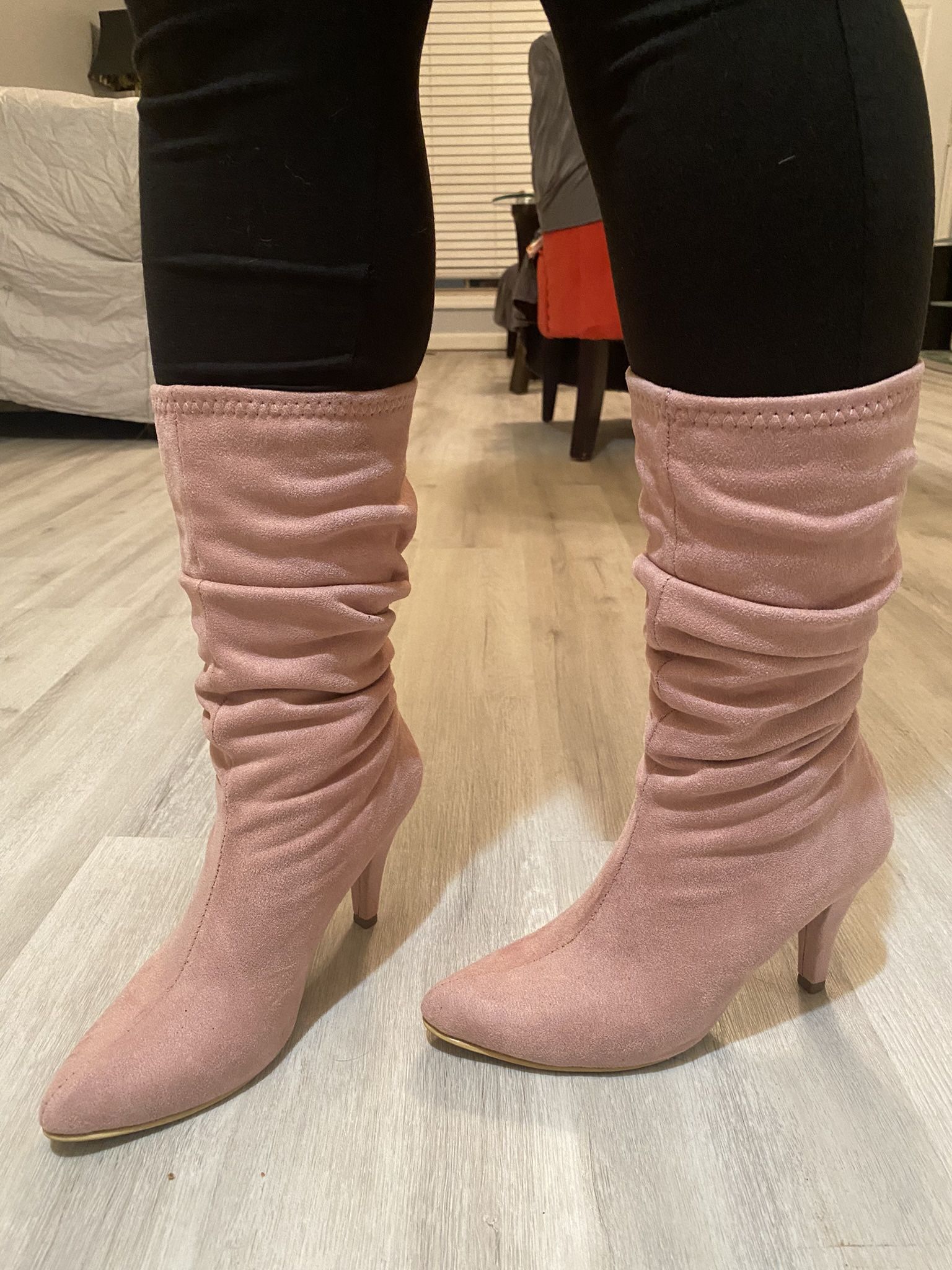 New And Modern Pink Boots