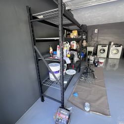 Heavy-Duty Metal Garage Shelving Units (Set of 2)
