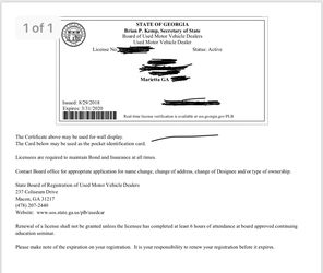 Dealer license access