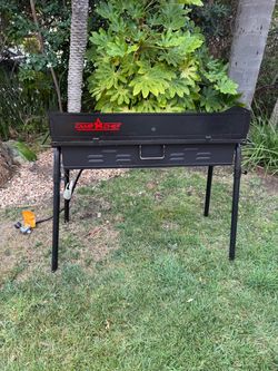 Camp Chef Sportsman’s 3X 3-Burner Stove – Case + Cast Iron Skillet