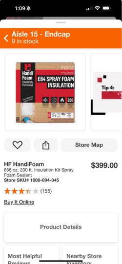 HF HandiFoam 656 oz. 200 ft. Insulation Kit Spray Foam Sealant