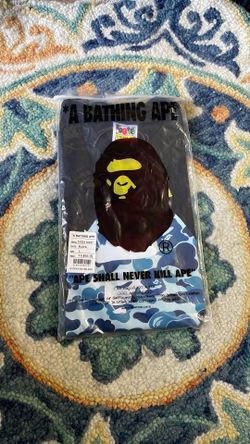 Large Black and Blue camo Bape Shirt