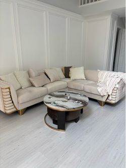 Couch and table