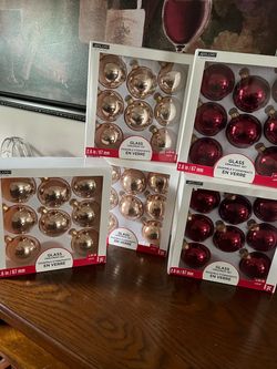 Ashland Glass Christmas Ornament Sets there’s five boxes