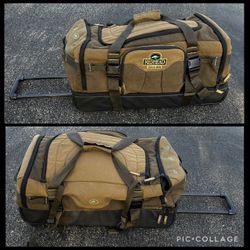RedHead Canvas Rolling Duffel Bag Drop Bottom Wheeled Travel Luggage 32"x15"x14"