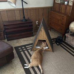 Custom made cat "chalet" home