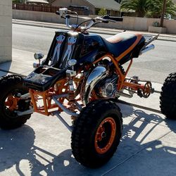 96 Yamaha banshee runs good just serviced Vito’s exhaust billet clutch cover billet stator cover +2 a-arms +8 extended fireball swing arm with round b