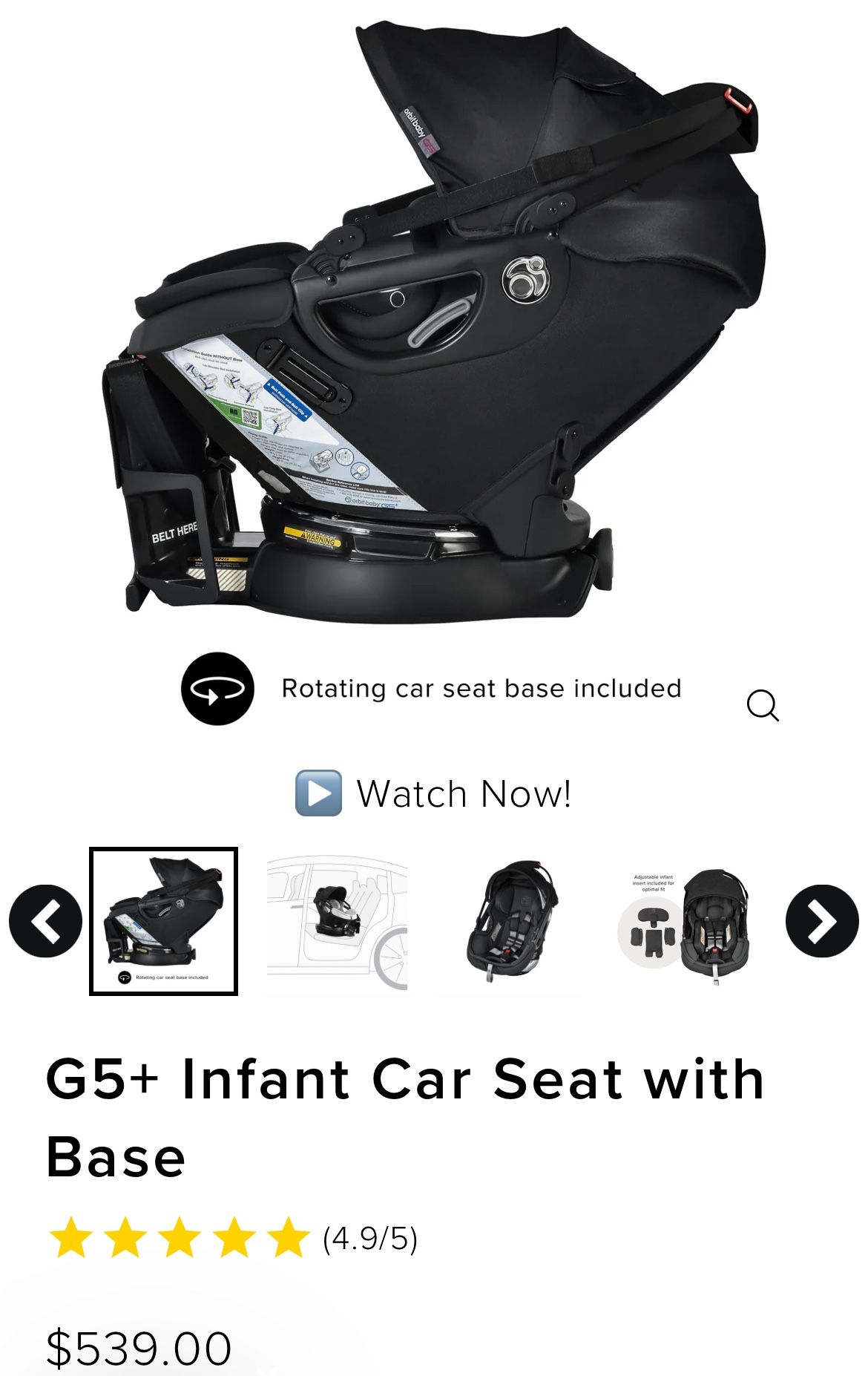 Orbit Baby G5 Infant Car Seat & Base