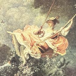 Jean-Honoré Fragonard The Swing Original Vintage Fine Art Print 30’s USA Antique Printed France French Rococo School Collectible Ephemera