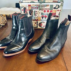 ‘Botas y Botines’ (2) pairs of Leather Boots, Men’s & Female Size: Men’s Boot: 8 and Women’s Boot: 9
