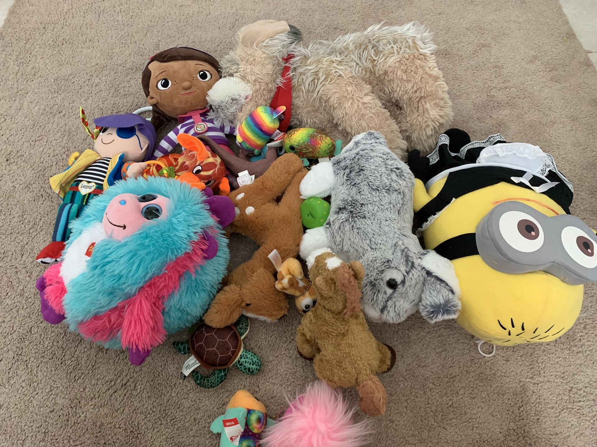 Lots of stuffed animals