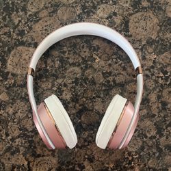Pink/White/Rose Gold Beats Solo3 Wireless Headphones 