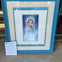 Large Framed Elsa Frozen Disney Darren Wilson Print