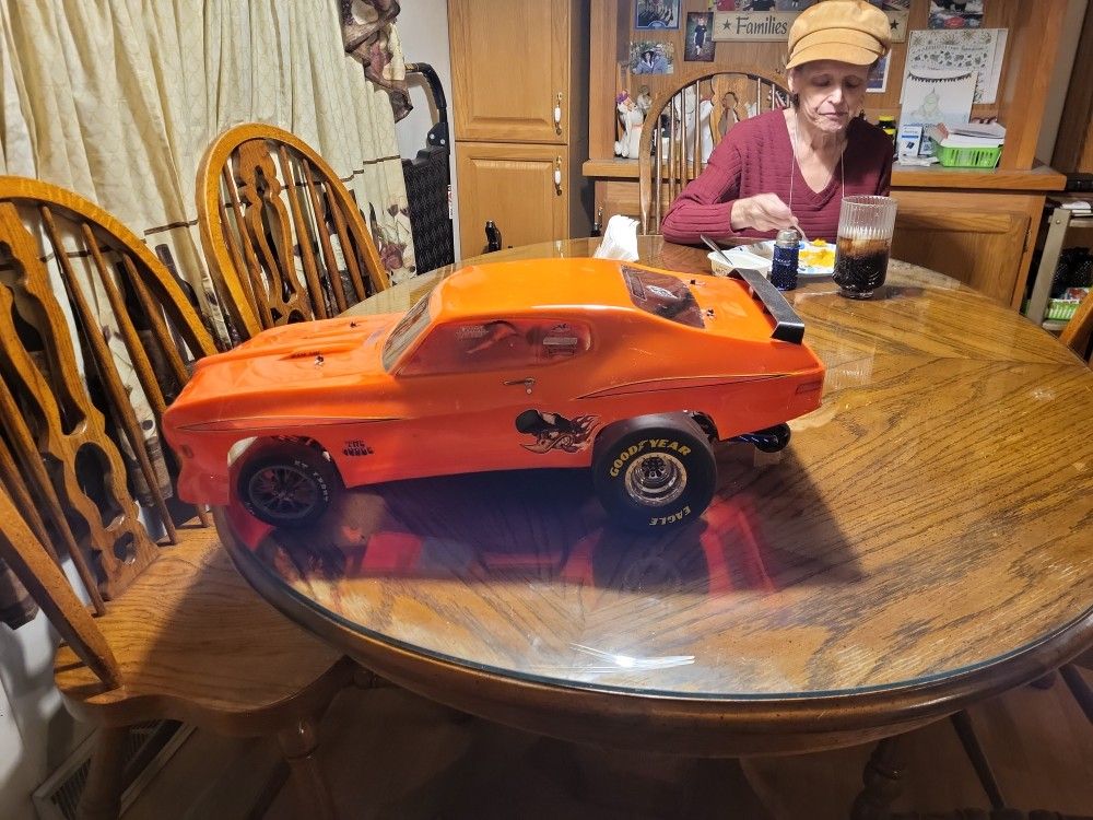 Traxxas 69 GTO 1/18 Scale Drag Car All New Parts Tqi Transmitter 2s Lipo System Comes With Battery