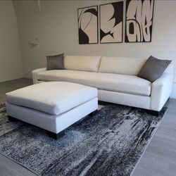 Rene Cazares RC Furniture Down Sofa & Ottoman - Like New - Free Delivery