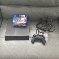 Playstation 4 With Games And Controller