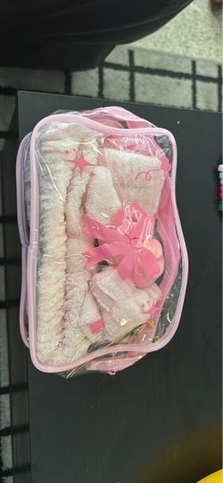 Pink Skincare Spa Gift Set with Clear Bag