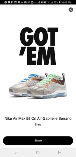Nike by gabrielle serrano air max 98 hot sale oa