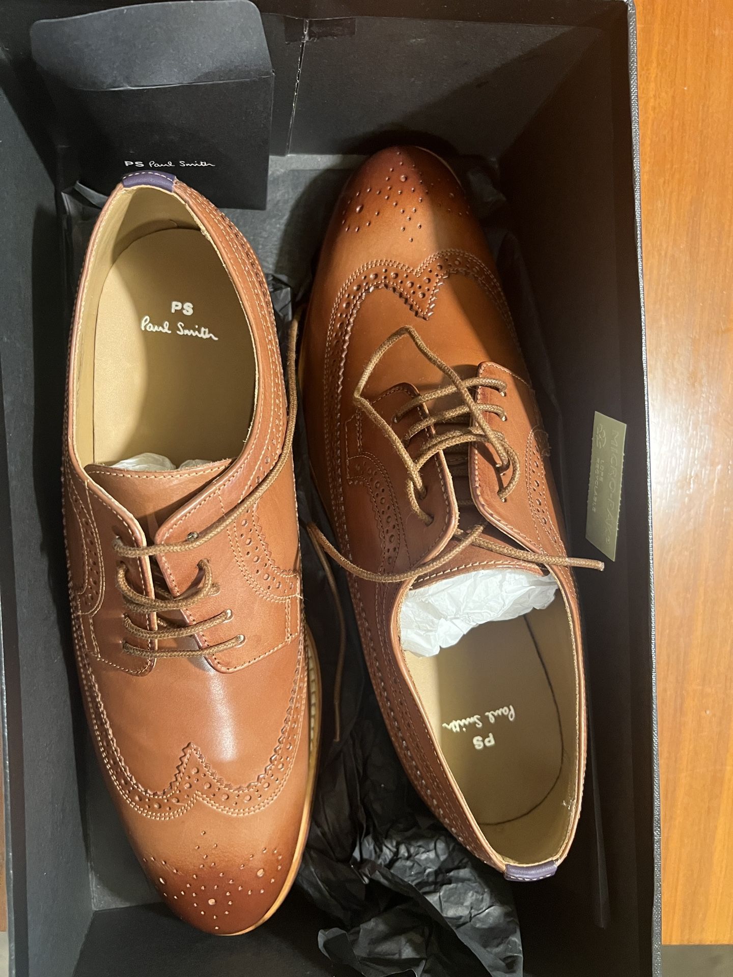Paul smith Brown Leather Dress Shoes Size New