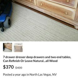 Two End Tables And A Dresser For The Crafty All Wood