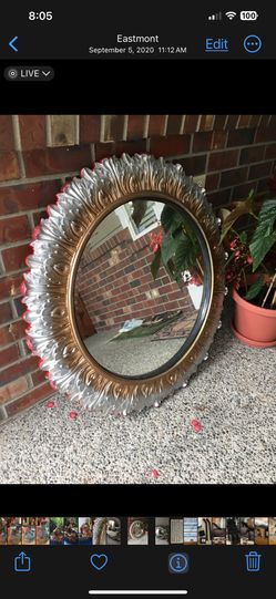 A Beautiful Decorated Round Mirror 