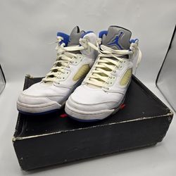 Nike Air Jordan 5 Retro Stealth 2.0 DD0587-140 White Blue Men’s Size 13