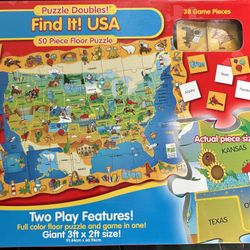 Find it USA 50 Piece Floor Giant Puzzle 3ft X 2ft