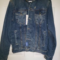 Zara Sherpa Denim Jacket Men  Size Large