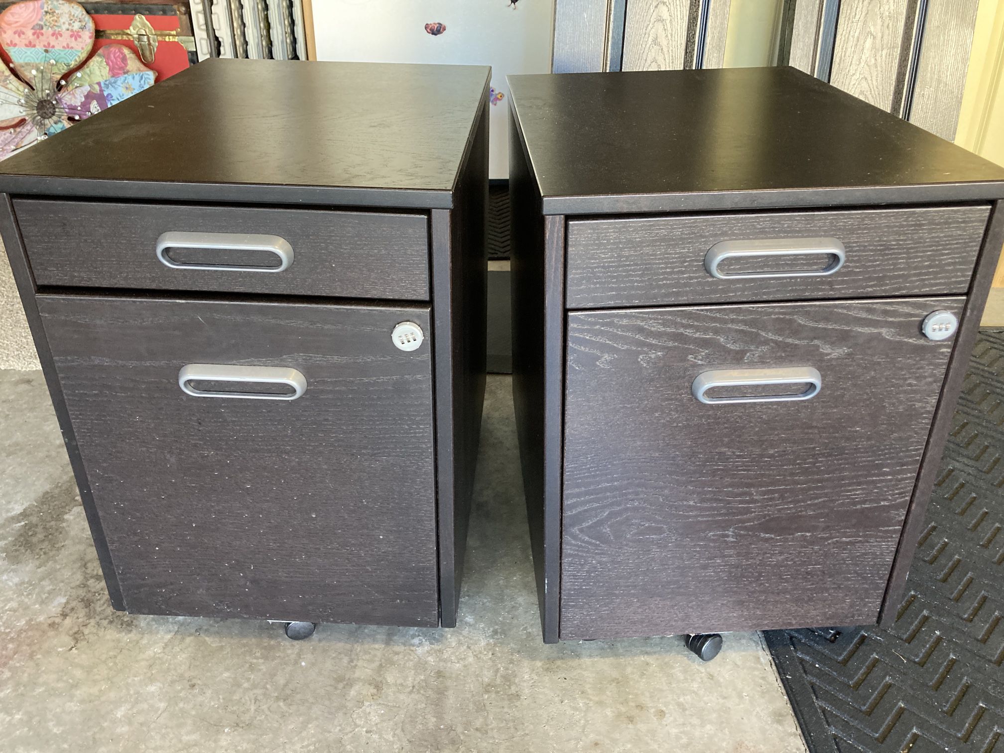 Two IKEA Filing Cabinets 