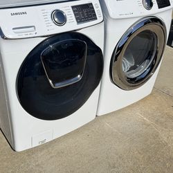 Front load Samsung washer and dryer electric  high efficiency