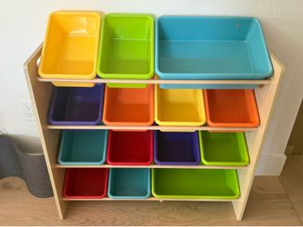 Colorful Toy Bin - 4 tiers