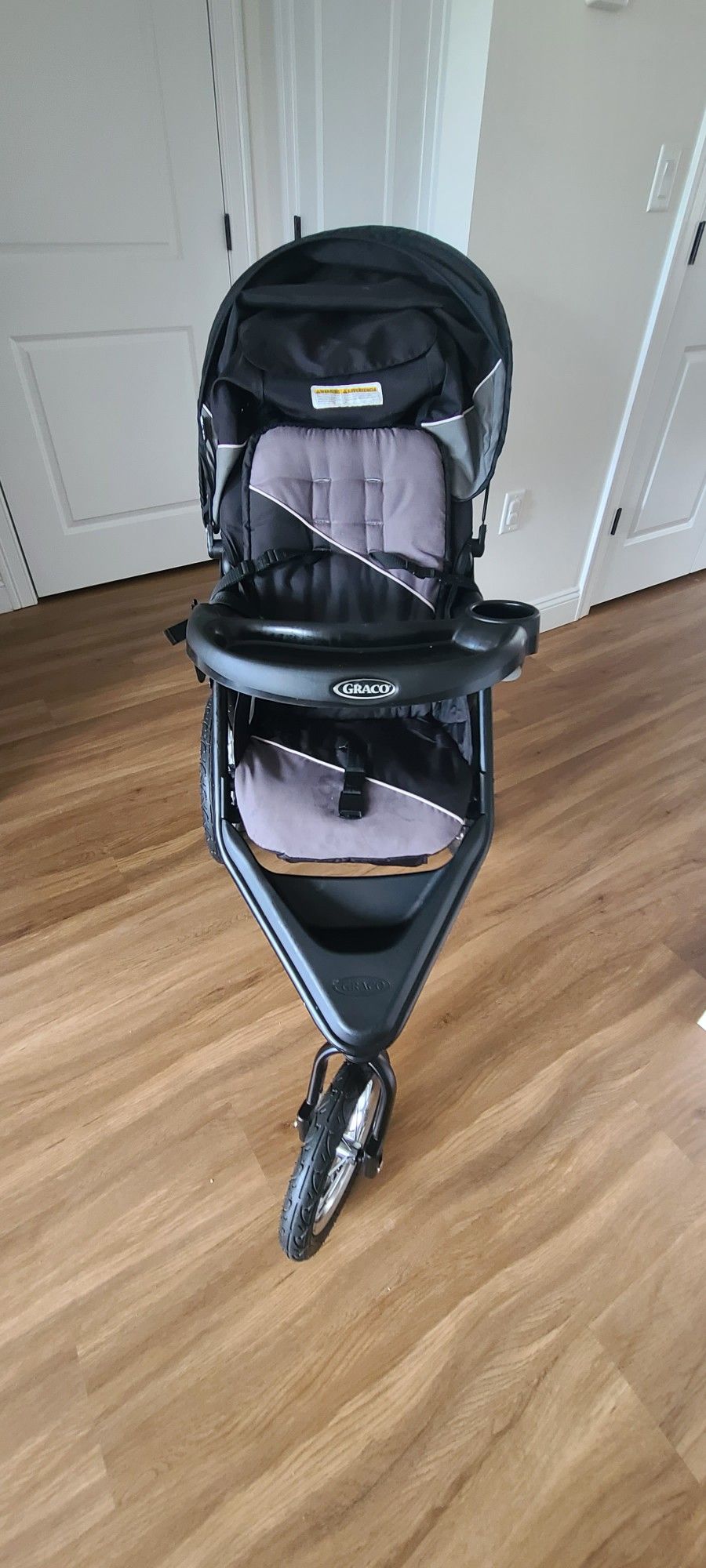 Graco stroller, black and gray