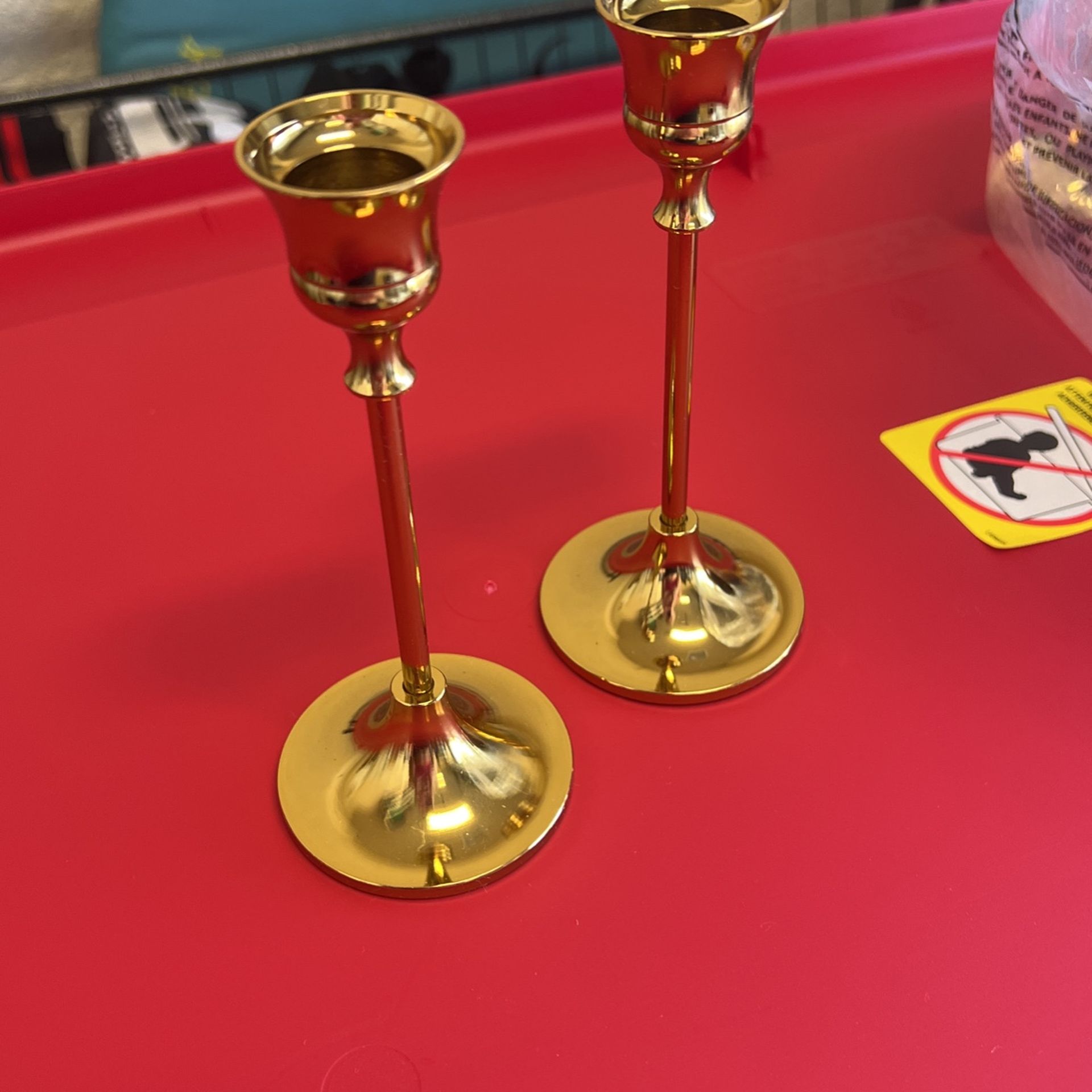 Gold Taper Candle Holders