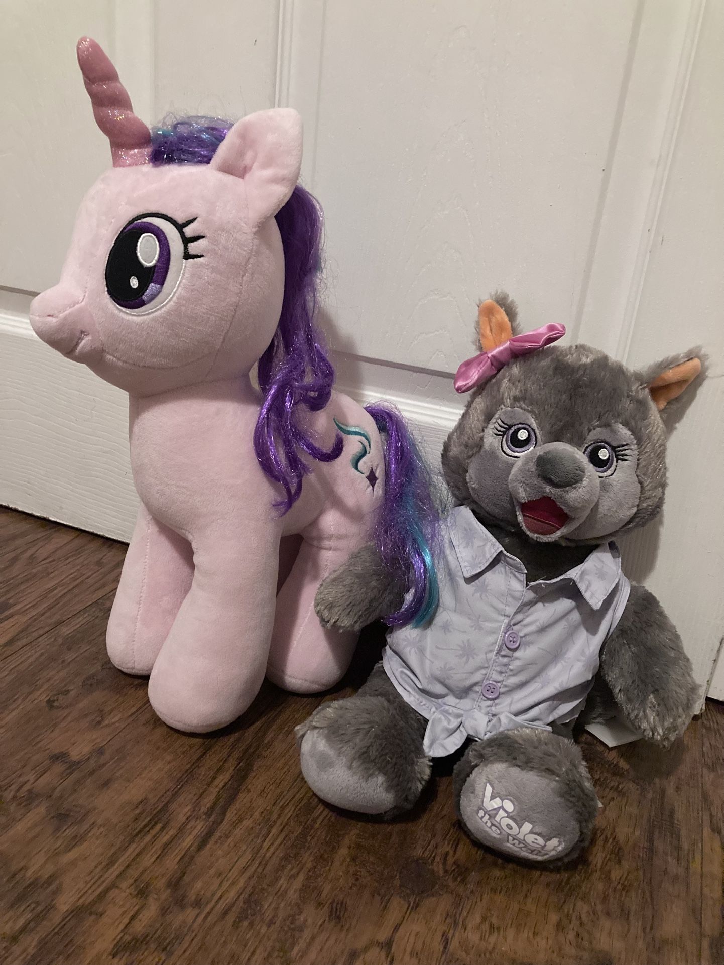 My Little Pony BAB Starlight Glitter Build A Bear Plush Violet The Wolf MLP Toy