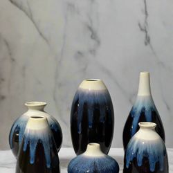 Ceramic Decorative Flower Pot (Set Of 6)