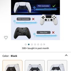 Keyboard for PS5 Controller with Green Backlight, Bluetooth Wireless Mini Keypad Chatpad for Playstation 5, Built-in Speaker & 3.5mm Audio Jack for PS