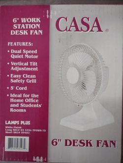 Desk Fan 6" white New in unopened box