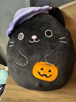 Squishmallows 10"Calio Black Cat with Witch Hat-Official Kellytoy 2022 Halloween