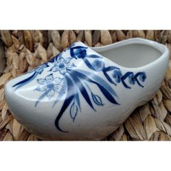 Vintage Blue Dutch Shoe Decoration or Planter
