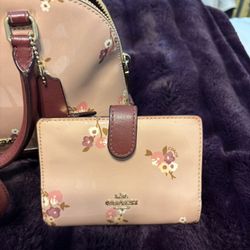 Patent Leather Coach Satchel & wallet